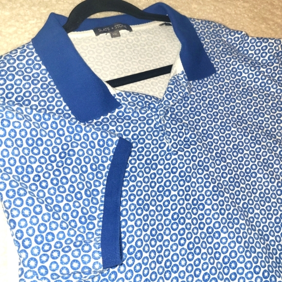 Slate & Stone Other - Slate & Stone Blue Patterned Men's Shirt Size XXL 100% Cotton‎ Made In India